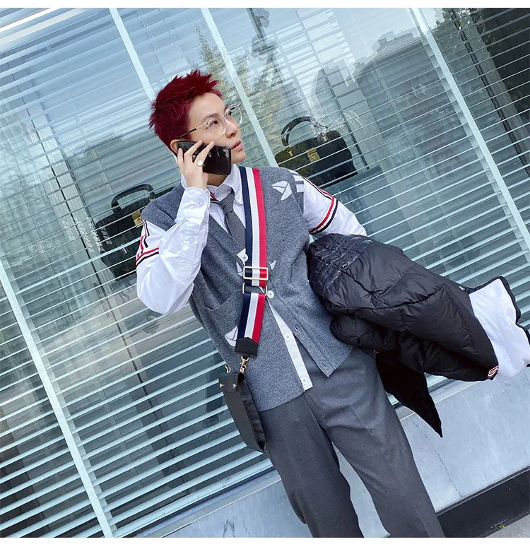 ：969 （TB In Stock） THOM BROWNE 🔥 .TBClassic ZP Same Style Quality 13 Same Style ：White/Blue Size：0/1/2/3/4